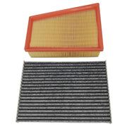 WHEELZEN front view of engine and cabin filter packaging showcasing fitment