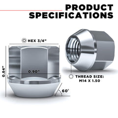 White Knight close-up of threads showing accurate M14 x 1.5 fitment