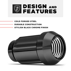 White Knight lug nut mounted on aftermarket wheel illustrating secure fit