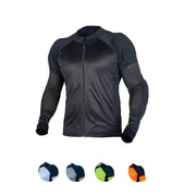 WICKED STOCK front view mesh armored shirt showing ventilation and quick zip benefit