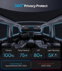 Wigoo driver window shade close-up with secure fit and privacy benefit