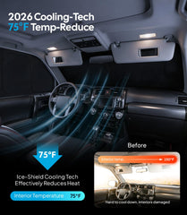 Wigoo triangular side panel installed providing shade and glare reduction