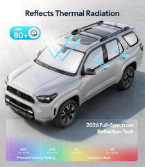 Wigoo rear side window shade covering glass for cooler cabin benefit