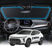 Wigoo front view on Trax windshield showing full coverage and cooling benefit