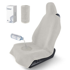 Wigoo front view of gray seat towel cover showing full coverage and protection