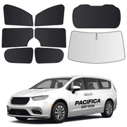 Wigoo front windshield shade showing full OEM fit and heat reduction benefit