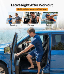 Wigoo installed on driver seat in vehicle — protects after workouts