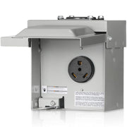 WILAWELS front view of lockable TT-30R outlet box showing secure fit