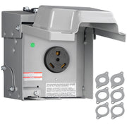 WILAWELS front view of outdoor outlet box showing weatherproof protection and easy access