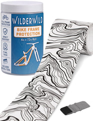 WilderWild front sheet showing topographic marble pattern and coverage benefit