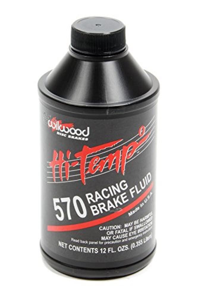 Wilwood 12 oz bottle front view shows label and high-temp performance