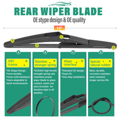 WINDSMILE rubber edge detail showing streak-free wiping performance