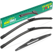 WINDSMILE front packaging showing 28" pair and 12" rear, clear fitment benefit