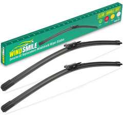WINDSMILE front packaging showing 28 inch pair and fitment details for easy selection
