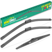 WINDSMILE front packaging showing blade pair and fitment details for Mazda