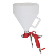 WINMAX front view of texture gun showing hopper and trigger for easy control