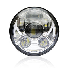 Wisamic front view headlight showing lens and mounting, improves nighttime visibility