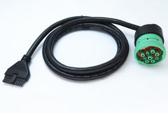 WISDOMHOOD angled J1939 connector closeup showing space‑saving install advantage
