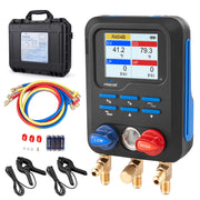WISSCOOL front view showing dual pressure ports and controls, quick setup benefit