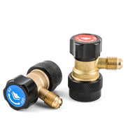 Wisscool front view of high and low couplers showing compact metal bodies and fittings for reliable attachment