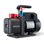 Wisscool pump front view showing compact housing and benefits of portability