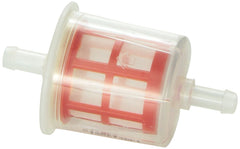 Wix 33972 front view showing plastic housing and inlet outlets, protects fuel system