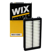 WIX WA11090 front view showing frame and pleated media for improved engine protection