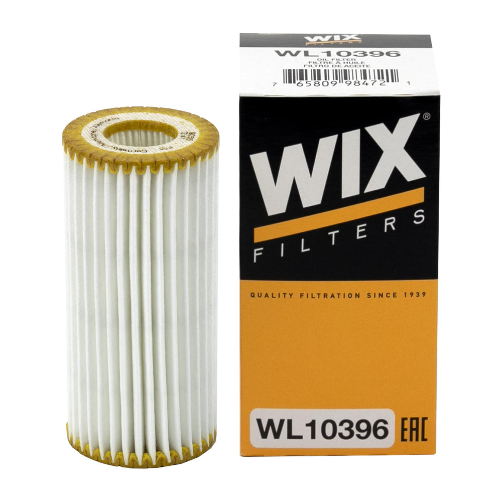 Wix WL10396 front view cartridge showing fit and labeling for easy identification