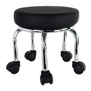 WKWKER front view of rolling stool showing compact mobility and stable base