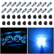 WLJH front view of T5 74 LED showing clear ice blue light and improved visibility