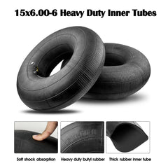 WNOOENG inner tube installed on a lawn mower wheel demonstrating fit