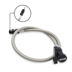 WnSEu stainless braided hose close-up showing durability benefit: abrasion resistance