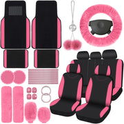 Woanger front seat covers shown installed, adding comfort and color
