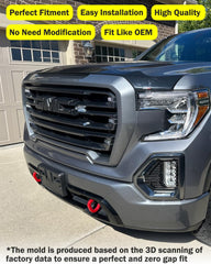 Wocch bracket mounted on a Sierra front bumper demonstrating factory-style fitment