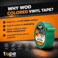 WOD Tape close-up of vinyl texture highlighting clean edges and adhesive