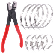 Wokape pliers front view showing full tool and comfortable handles for easier clamp removal