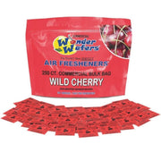 Wonder Wafers front label showing wild cherry scent and container benefits
