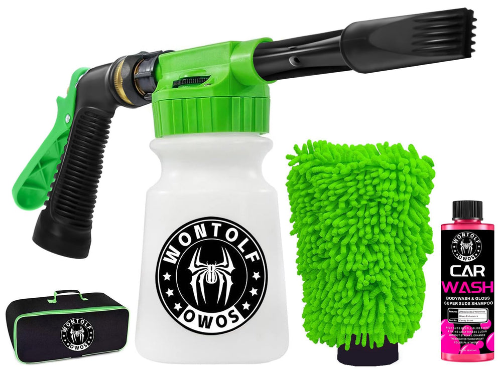 Wontolf foam gun front view showing robust build and easy controls