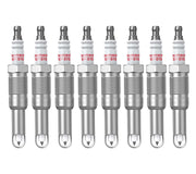 WOOFIXING front packaging showing eight spark plugs and model codes, clear identification benefit