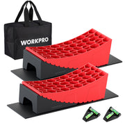 WORKPRO front packaging showing full 9-piece leveling kit and benefits