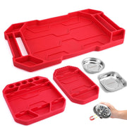 WORKPRO front packaging showing the 5-piece tray set and compact storage benefit