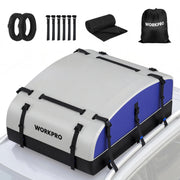 WORKPRO front view of rooftop carrier bag shows large capacity benefit