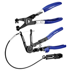 WORKPRO 27" long-reach pliers front view shows reach and head for tight clamps