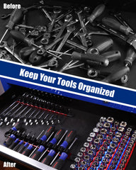 WORKPRO magnetic base attached to a toolbox demonstrating strong hold and stability