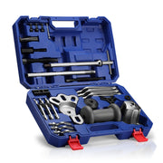 WORKPRO set front view showing organized 27-piece kit and portability benefits