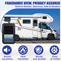 Wosijm close-up of sliding shade mechanism showing smooth operation and privacy