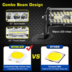 WOWLED magnetic base detail with rubber padding protecting vehicle finish
