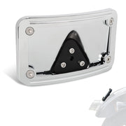 WOWTK front view curved laydown license plate frame showing sleek profile and improved styling
