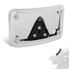 WOWTK front view curved laydown license plate frame showing sleek profile and improved styling