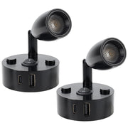 WTNYOU front-mounted reading light showing neat installation and easy access